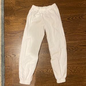 Brandy Melville White Joggers
